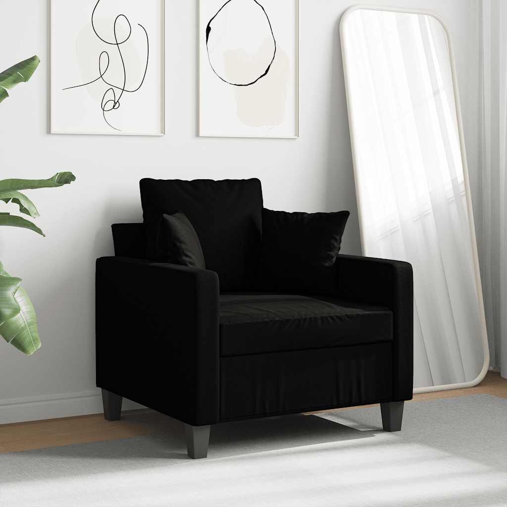 vidaXL Fauteuil Stof Zwart 60 cm Breed - 30% Korting
