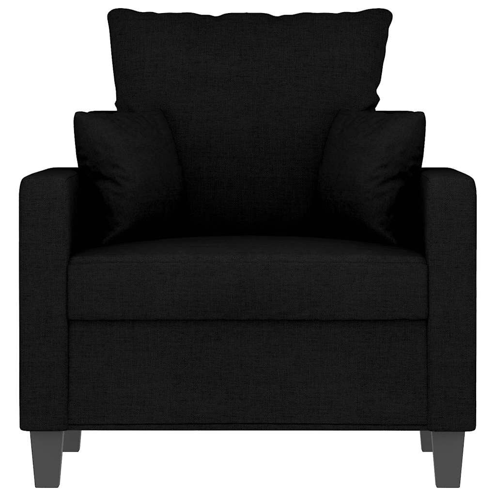 vidaXL Fauteuil Stof Zwart 60 cm Breed - 30% Korting