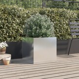 Plantenbak Roestvrij Staal 49x47x46 cm Zilver - 54% Korting