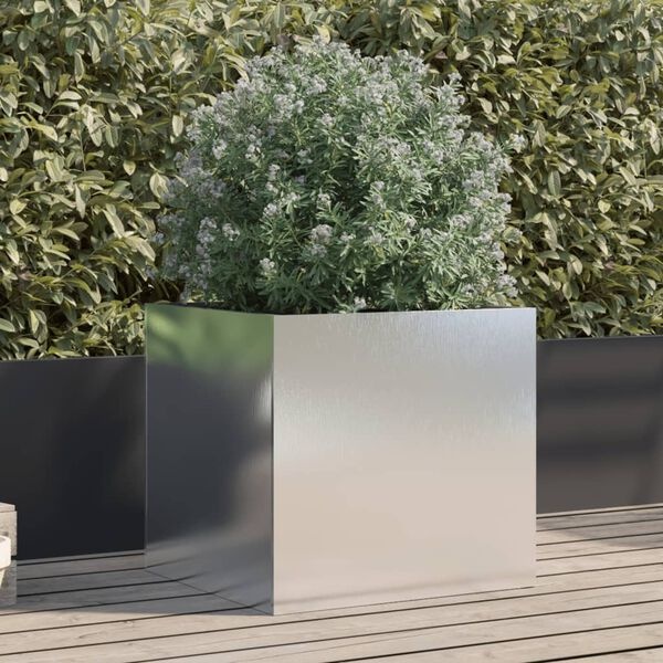 Plantenbak 49x47x46 cm Roestvrij Staal Zilver - 54% Korting