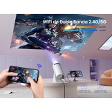 Full-HD Mini Projector (Wit/Zwart) - 1080P, 5G WiFi, 270° Draaibaar - 34% Korting