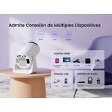 Full-HD Mini Projector (Wit/Zwart) - 1080P, 5G WiFi, 270° Draaibaar - 34% Korting