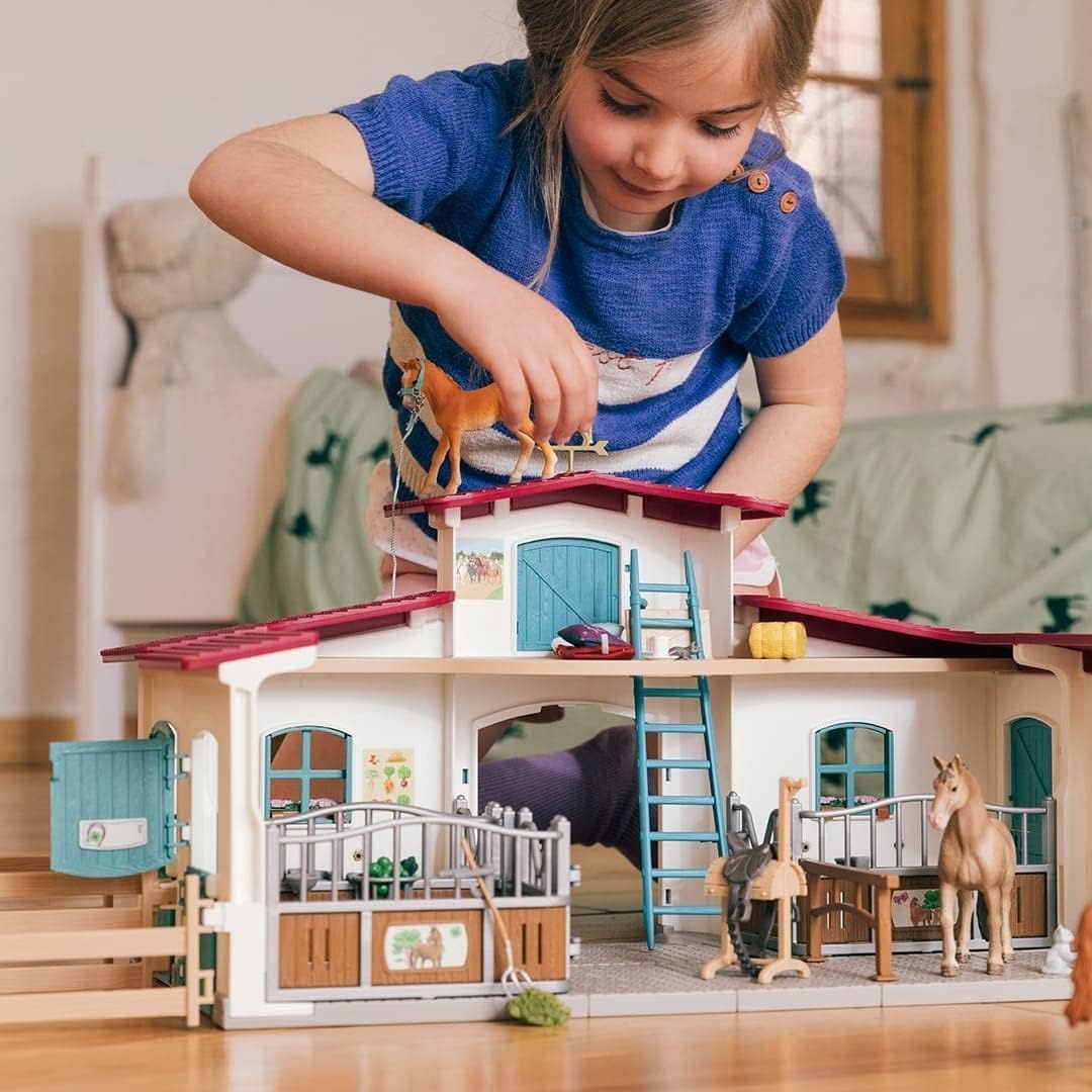 Paardenspeelset Manege met 3 paarden & Hannah/Lisa, 115-delig | 34% korting
