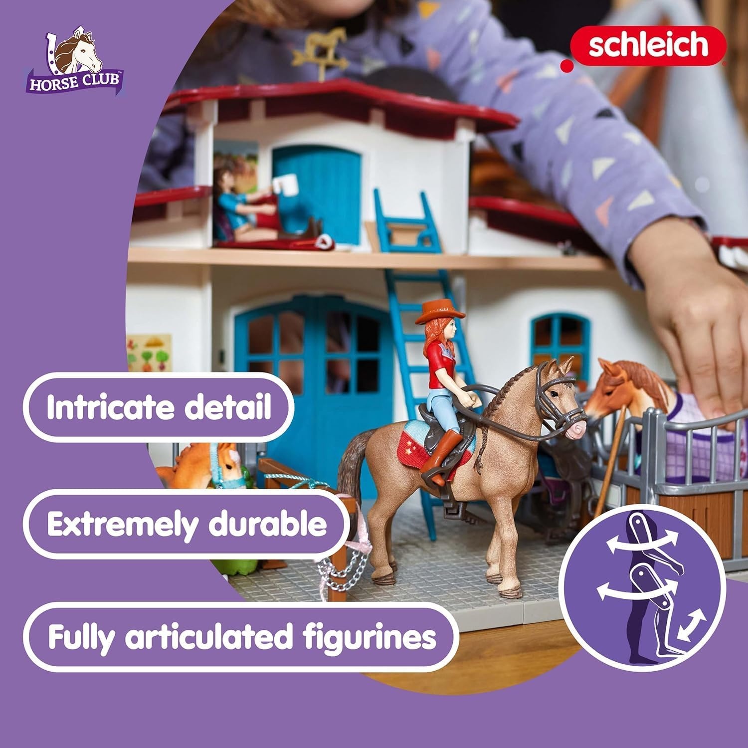 Paardenspeelset Manege met 3 paarden & Hannah/Lisa, 115-delig | 34% korting