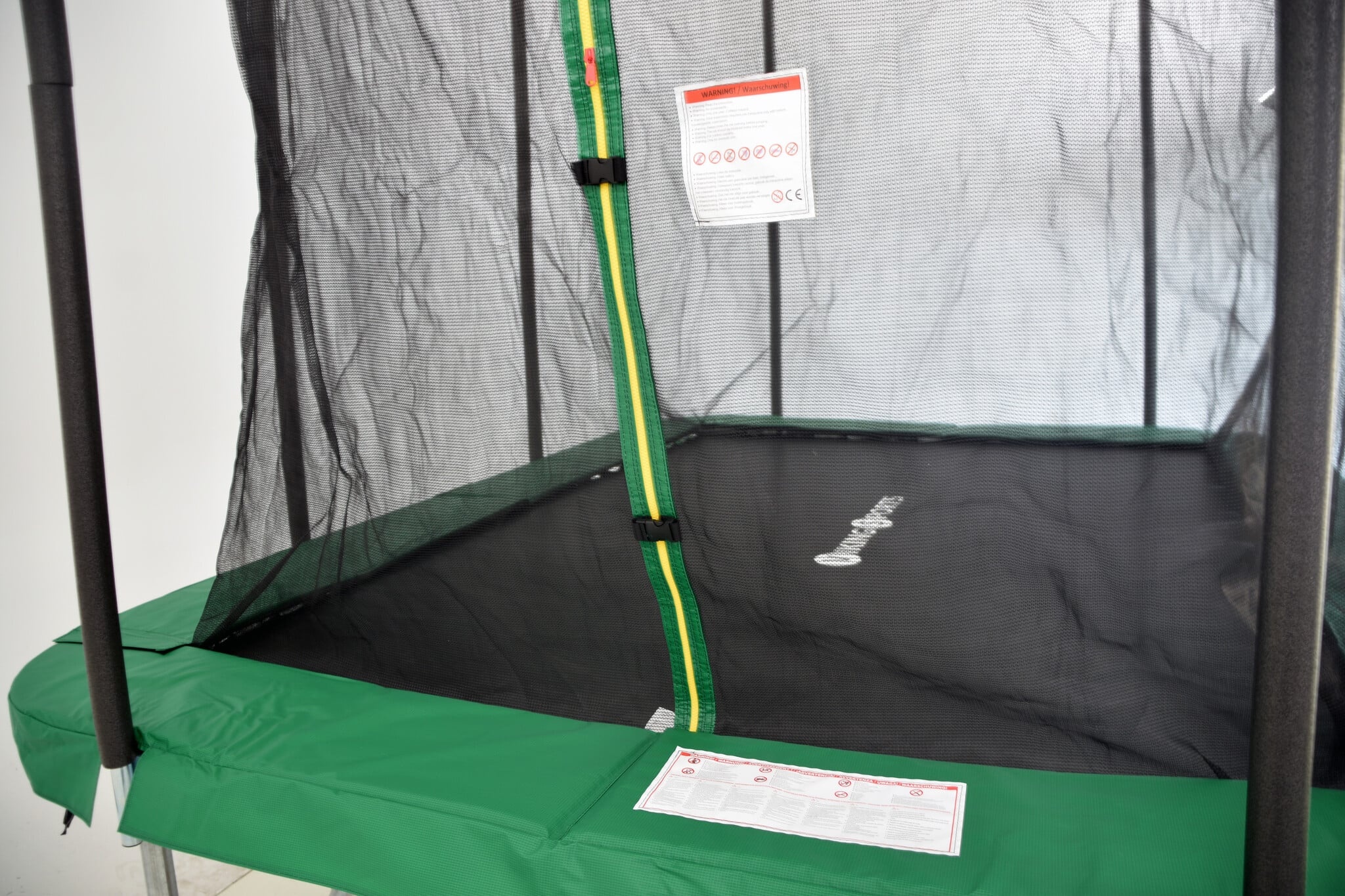 Trampoline Groen 318x253 cm met Veiligheidsnet & Korting - Max. 100 kg