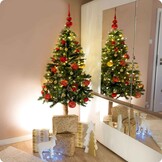 Kunstkerstboom 180cm met Houten Stam & Dennenappels (34% Korting)