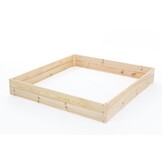 Moestuinbak Hout 120x120x18 cm Gladgeschuurd met Gronddoek | Kweekbak Groenten & Planten | 33% Korting