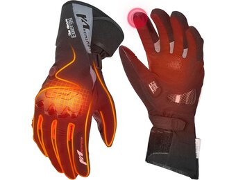 Verwarmbare Motorhandschoenen Zwart (L) - 80% Korting