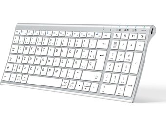 Spaans QWERTY Toetsenbord Draadloos Bluetooth 85% Korting - 37x13x2 cm