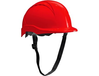 Rode Bouwhelm ACE Patera - EN 397 Gecertificeerd, Verstelbaar (51-63cm) - 73% Korting!