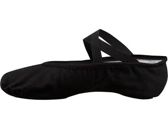 Kinder Balletschoenen Canvas Roze/Zwart EU 25-44 met Leren Zool