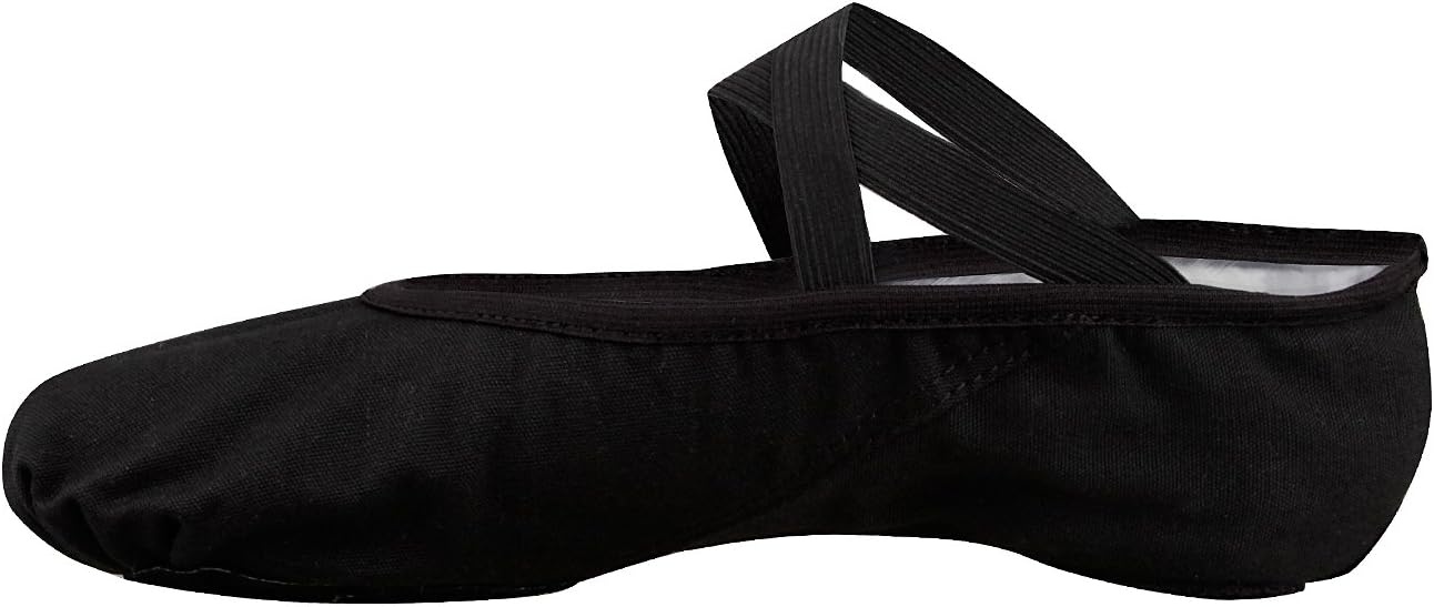 Kinder Balletschoenen Canvas Roze/Zwart EU 25-44 met Leren Zool