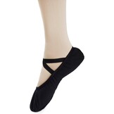 Kinder Balletschoenen Canvas Roze/Zwart EU 25-44 met Leren Zool