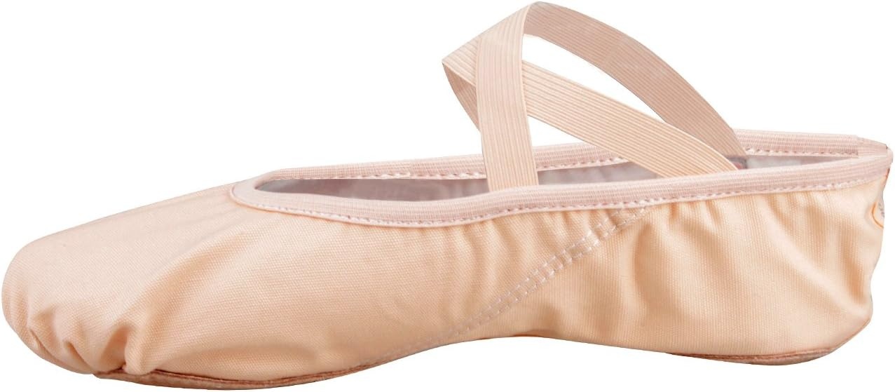 Kinder Balletschoenen Canvas Roze/Zwart EU 25-44 met Leren Zool