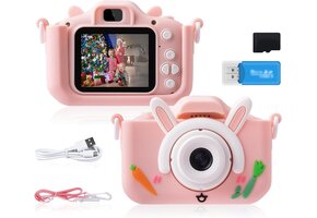 Digitale Kinder Camera Roze - 1080P HD, 32GB SD Card, 49% Korting