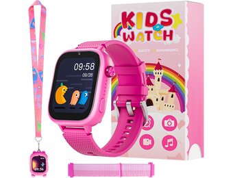 Kinder Smartwatch Roze (34% Korting!) GPS, 4G Video Bellen