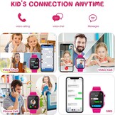 Kinder Smartwatch Roze (34% Korting!) GPS, 4G Video Bellen