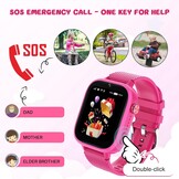 Kinder Smartwatch Roze (34% Korting!) GPS, 4G Video Bellen