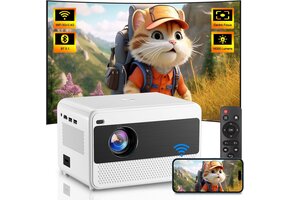 Draagbare Beamer Full HD 1080P, 16000 Lumen WiFi & Bluetooth, 41% Korting