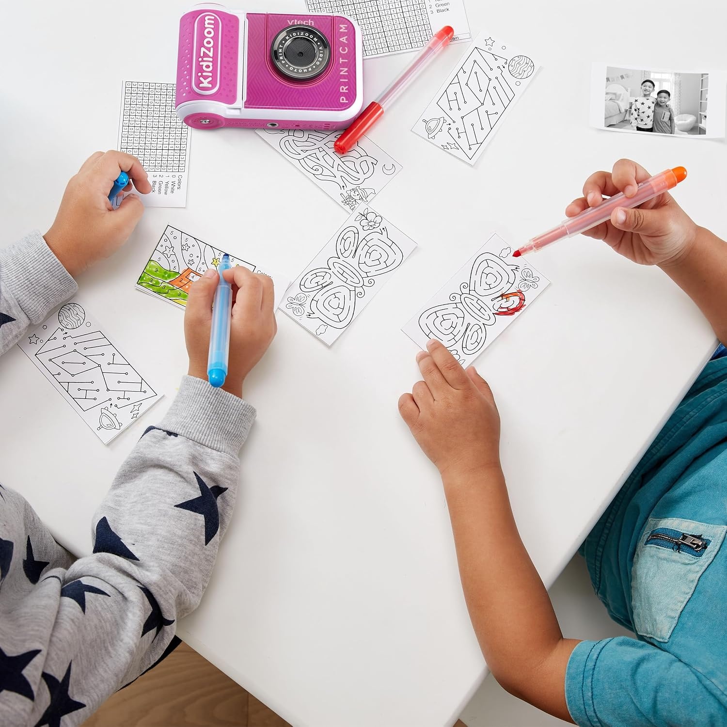 Kinder Instant Camera Roze met Printer (34% korting)