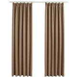 vidaXL Verduisterende Gordijnen met Haken 2 st 140x245 cm Taupe - 33% Korting