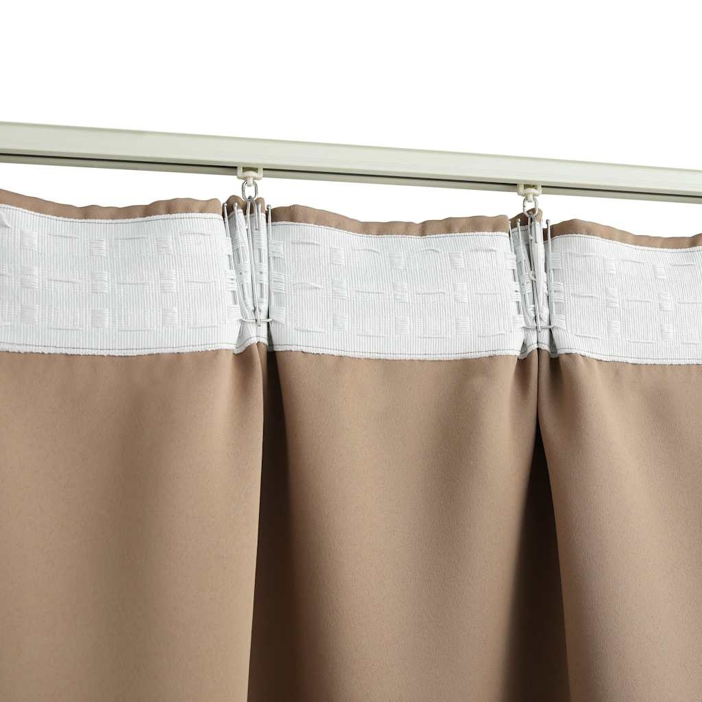 vidaXL Verduisterende Gordijnen met Haken 2 st 140x245 cm Taupe - 33% Korting
