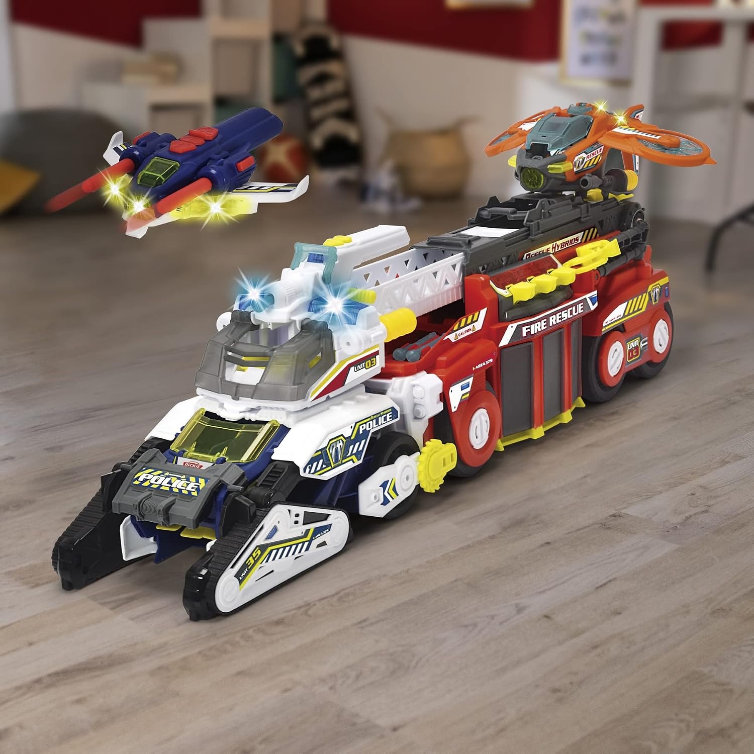 Brandweerwagen met Licht & Geluid - 55 cm - 34% Korting