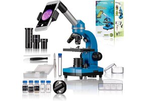 Microscoop Blauw (40x-1600x) | Incl. Smartphonehouder | 41% Korting