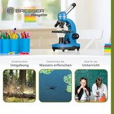 Studentenmicroscoop Blauw | 40x-1600x Vergroting | Incl. Smartphonehouder | 34% Korting
