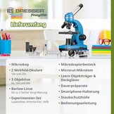 Studentenmicroscoop Blauw | 40x-1600x Vergroting | Incl. Smartphonehouder | 34% Korting