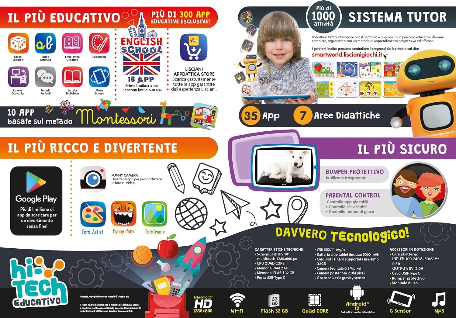 Kindertablet 10 inch 32GB Educatief - Leren met Korting!