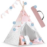 Kindertipi Speeltent Roze - Montessori Stijl met Kussens & Verlichting - 34% Korting