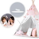 Kindertipi Speeltent Roze - Montessori Stijl met Kussens & Verlichting - 34% Korting
