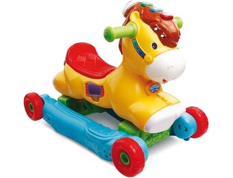 Schommelpaard & Loopwagen 2-in-1 met Bewegingssensor & Geluid 34% Korting