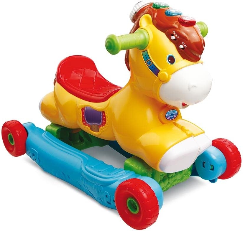 Schommelpaard & Loopwagen 2-in-1 met Bewegingssensor & Geluid 34% Korting