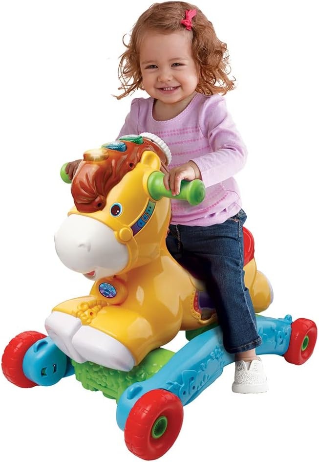 Schommelpaard & Loopwagen 2-in-1 met Bewegingssensor & Geluid 34% Korting