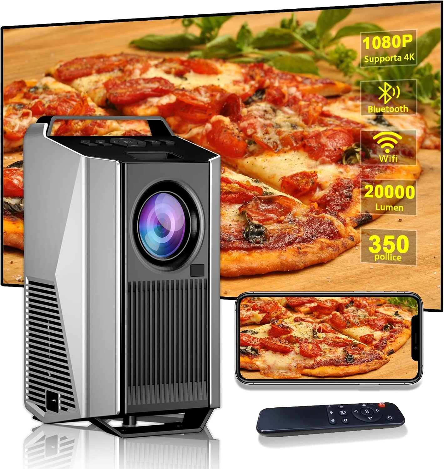 4K Beamer met WiFi & Bluetooth (35% korting)