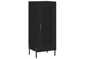 vidaXL Dressoir Zwart Bewerkt Hout 34,5x34x90 cm - 61% Korting