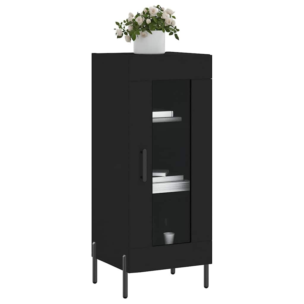 vidaXL Dressoir Hout Zwart 34,5x34x90 cm - 53% Korting
