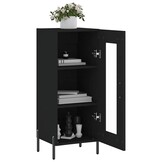 vidaXL Dressoir Hout Zwart 34,5x34x90 cm - 53% Korting