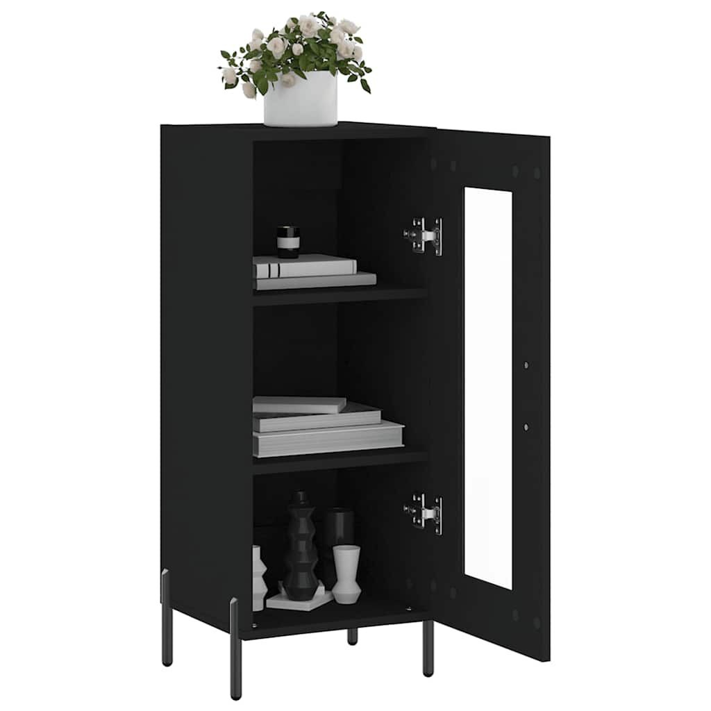 vidaXL Dressoir Hout Zwart 34,5x34x90 cm - 53% Korting