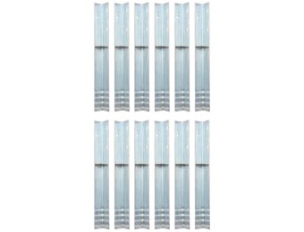 VidaXL Grondanker L-vormig 5x5x50 cm Gegalvaniseerd Staal (12 stuks, 30% korting)