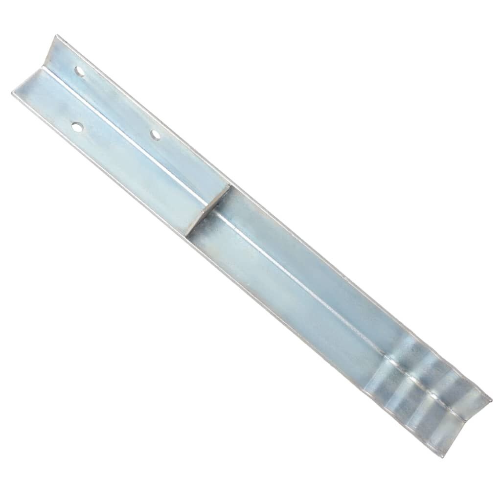 VidaXL Grondanker L-vormig 5x5x50 cm Gegalvaniseerd Staal (12 stuks, 30% korting)