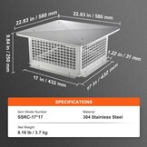 RVS Schoorsteenkap 582x582 mm - Weerbestendig & Roestvrij met 35% Korting