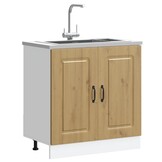 Spoelbakonderkast Kalmar 80cm Artisanaal Eiken - 35% Korting