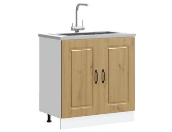 Spoelbakonderkast Kalmar 80cm Artisanaal Eiken - 35% Korting