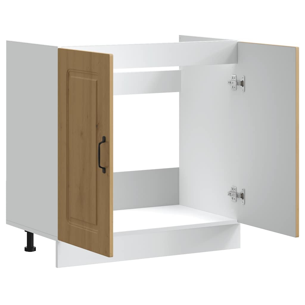 Spoelbakonderkast Kalmar 80cm Artisanaal Eiken - 35% Korting