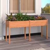 Plantenbak met Voering 161x45x76 cm Vurenhout Bruin - 34% Korting