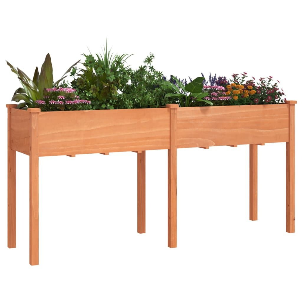 Plantenbak met Voering 161x45x76 cm Vurenhout Bruin - 34% Korting