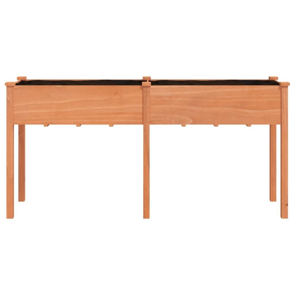 Plantenbak met Voering 161x45x76 cm Vurenhout Bruin - 34% Korting